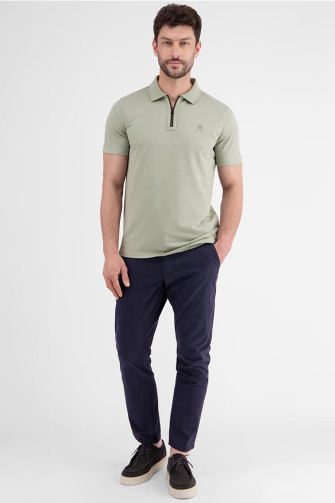 POLOSHIRT MET RITS 2553247 633 TINTED GREY